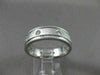 ESTATE WIDE .40CT DIAMOND 14K WHITE GOLD ETOILE ETERNITY SOLID MENS RING #19670