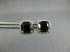 ESTATE 1.87CT DIAMOND & AAA BLACK ONYX 14K WHITE GOLD SQUARE HALO STUD EARRINNGS