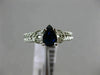 .86CT DIAMOND & AAA PEAR SHAPE SAPPHIRE 14KT WHITE GOLD 3D FILIGREE ENGAGEMENT