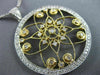 ESTATE 1.36CT DIAMOND 14KT 2 TONE GOLD 3D FILIGREE BY THE YARD CIRCULAR PENDANT