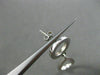ESTATE .46CT DIAMOND 14KT WHITE GOLD MATTE & SHINY CIRCLE & PEAR SHAPE EARRINGS