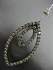 LARGE 1.88CT WHITE & CHOCOLATE FANCY DIAMOND 14KT WHITE GOLD 3D HANGING EARRINGS