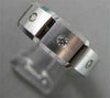 ESTATE WIDE .30CT DIAMOND 14KT W GOLD SQUARE ETOILE MENS ANNIVERSARY RING #20894