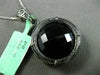 ESTATE LARGE 25.0CT BLACK ONYX 18KT BLACK GOLD WOVEN SOLITAIRE FLOATING PENDANT