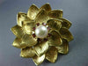 ANTIQUE LARGE .24CT GARNET & PEARL 14KT YELLOW GOLD FLOWER FILIGREE BROOCH 20413