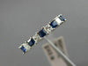 ESTATE .51CT DIAMOND & SAPPHIRE 18KT WHITE GOLD SQUARE WEDDING ANNIVERSARY RING