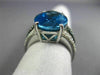 ESTATE 10.16CT DIAMOND & LONDON BLUE TOPAZ 14KT WHITE GOLD OVAL ENGAGEMENT RING
