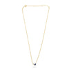.89CT DIAMOND & AAA SAPPHIRE 14KT YELLOW GOLD PEAR SHAPE & EMERALD CUT NECKLACE