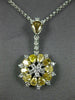 ESTATE 1.97CT WHITE & FANCY YELLOW DIAMOND 18KT WHITE & YELLOW GOLD 3D NECKLACE