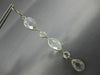 ESTATE EXTRA LARGE AAA CRYSTAL 14KT WHITE GOLD 3D MULTI SHAPE HANGING EARRINGS