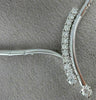 ESTATE 1.0CT DIAMOND 14K WHITE GOLD PAVE V SHAPE SOLITAIRE JOURNEY NECKLACE #870