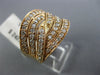 ESTATE LARGE 1CT DIAMOND 14KT ROSE GOLD MULTI ROW INFINITY CRISS CROSS LOVE RING