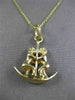 ESTATE 14KT YELLOW GOLD 3D LOVE SEE SAW PENDANT & CHAIN PERFECT GIFT!  #23812
