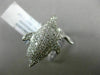 ESTATE 1.82CT DIAMOND 14KT WHITE GOLD 3D HANDCRAFTED HAPPY DOLPHIN FUN RING