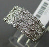 ESTATE WIDE .33CT DIAMOND 14KT WHITE GOLD 3D FILIGREE MILGRAIN ANNIVERSARY RING