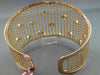 ESTATE WIDE .56CT DIAMOND 14KT ROSE GOLD 3D FLEXIBLE BY THE YARD BANGLE BRACELET