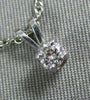 ESTATE .10CT ROUND CUT DIAMOND 14KT WHITE GOLD CLASSIC SOLITAIRE PENDANT #21939