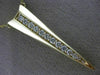 ESTATE .50CT DIAMOND 14K YELLOW GOLD 3D TRILLION TRIANGULAR ANCHOR LOVE NECKLACE