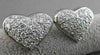 ESTATE 1.70CTW DIAMOND PAVE HEART 14KT WHITE GOLD EARRINGS 18MM E/F VVS #21492