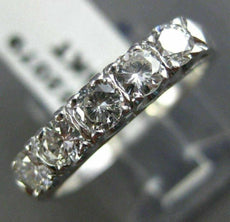 ESTATE WIDE 1.0CT DIAMOND 14K WHITE GOLD CLASSIC WEDDING ANNIVERSARY RING #22079