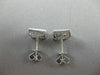 ESTATE 1.12CT DIAMOND SQUARE PRINCESS 14KT WHITE GOLD SCREW BACK EARRINGS #15743