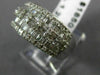 ANTIQUE WIDE 1.20CT BAGUETTE & ROUND DIAMOND 14KT WHITE GOLD WEDDING RING #21988