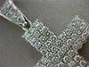 ESTATE MASSIVE 15CT ROUND DIAMOND PLATINUM HANDCRAFTED MULTI ROW CROSS PENDANT