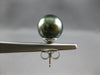 ESTATE AAA TAHITIAN PEARL 14KT WHITE GOLD 3D CLASSIC STUD EARRINGS