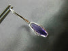 ESTATE 1.31CT DIAMOND & AAA AMETHYST 14KT WHITE GOLD TRAPEZOID HANGING EARRINGS