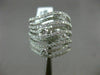 ESTATE LARGE 1.92CT DIAMOND 18KT WHITE GOLD 3D MULTI ROW ETOILE WAVE LOVE RING