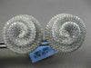 ESTATE MASSIVE 5.98CT DIAMOND 14KT WHITE GOLD 3D SWIRL CLIP ON EARRINGS F/G VVS
