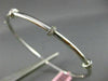 ESTATE .30CT DIAMOND 14KT WHITE GOLD PAST PRESENT FUTURE CIRCLE BANGLE BRACELET