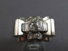 ANTIQUE LARGE 1.72CT OLD MINE DIAMOND 18KT WHITE GOLD 3D ENGAGEMENT RING #28305