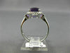 1.59CT DIAMOND & AAA AMETHYST 14KT WHITE GOLD 3D SQUARE CLASSIC ENGAGEMENT RING