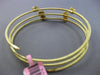 ESTATE WIDE .73CT DIAMOND 14KT YELLOW GOLD FLOWER FLEXIBLE SNAKE BANGLE BRACELET