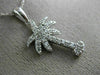 ESTATE .47CT DIAMOND 14KT WHITE GOLD 3D PAVE PALM TREE FLOATING PENDANT #26032