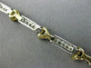 ESTATE 5.04CT DIAMOND & AAA TRILLION SAPPHIRE 14KT TWO TONE GOLD TENNIS BRACELET