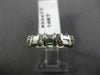 ESTATE .54CT ROUND & BAGUETTE DIAMOND 14KT WHITE GOLD 3D ANNIVERSARY RING #22477