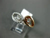 ESTATE .50CT ROUND DIAMOND 14KT WHITE & ROSE GOLD 3D CRISS CROSS LOVE FUN RING