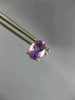 ESTATE 1.80CT AAA AMETHYST 14KT YELLOW GOLD 3D OVAL STUD EARRINGS #22822