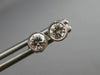ESTATE .50CT DIAMOND 14K WHITE GOLD CLASSIC SOLITAIRE BEZEL STUD EARRINGS #19008