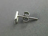 ESTATE SMALL .18CT DIAMOND 14KT WHITE GOLD SQUARE CLUSTER CLASSIC STUD EARRINGS