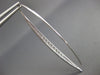 ESTATE LARGE 1.19CT DIAMOND 18KT WHITE GOLD 3D ELONGATED BAR HANGING EARRINGS