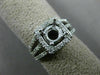 ESTATE .80CT DIAMOND 14K WHITE GOLD HALO SQUARE SEMI MOUNT ENGAGEMENT RING #2625
