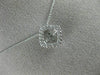 ESTATE .10CT DIAMOND 14KT WHITE GOLD 3D CLUSTER SQUARE DANCING DIAMOND PENDANT