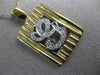 ESTATE .30CT DIAMOND 14KT WHITE & YELLOW GOLD "G" INITIAL SHIELD PENDANT #17157