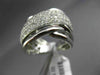 ESTATE LARGE 1.56CT DIAMOND 18KT WHITE GOLD 3D MULTI ROW CRISS CROSS LOVE RING