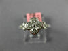 ESTATE .60CT DIAMOND 18KT WHITE GOLD 3D ROUND FOUR LEAF CLOVER FLOWER LOVE RING
