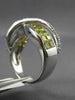 WIDE 3.02CT DIAMOND & AAA YELLOW SAPPHIRE 14K WHITE GOLD CRISS CROSS X LOVE RING
