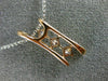 ESTATE .70CT WHITE & PINK DIAMOND 18KT WHITE & ROSE GOLD 3D THREE STONE PENDANT